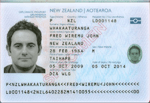 New Zealand Diplomatic Passport biodata page