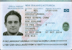 New Zealand Official Passport biodata page