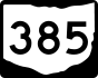 State Route 385 marker