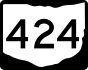 State Route 424 marker