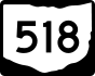 State Route 518 marker