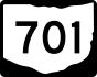 State Route 701 marker
