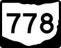 State Route 778 marker