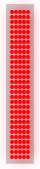 Animation of vertical, flashing red light