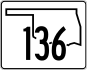 State Highway 136 marker