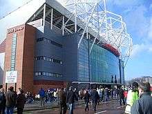 The East Stand of Manchester United's stadium Old Trafford