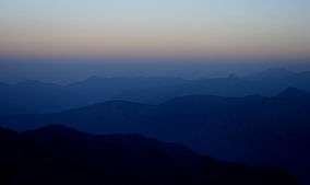 The Great Himalayan National Park at dawn.