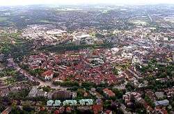 Aerial view of the Innenstadt.