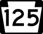 PA Route 125 marker