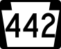 PA Route 442 marker