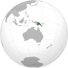 Location of  Papua New Guinea  (green)