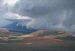 View of Payunia Volcano