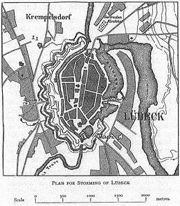 Map of Lubeck in 1806