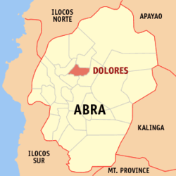 Map of Abra showing the location of Dolores