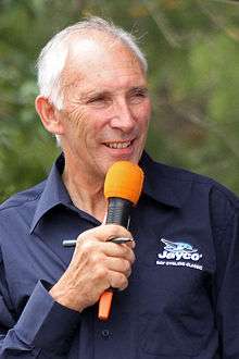 Phil Liggett commentating at the 2010 Bay Cycling Classic