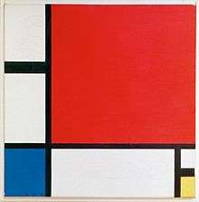 Piet Mondriaan abstract painting Composition II in Red, Blue, and Yellow, 1930