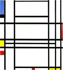 Piet Mondriaan abstract painting "Composition No. 10" from 1939–42