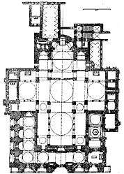 Floor plan of St. Mark's Basilica in Venice