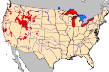 Map of U.S. distribution of New Zealand mud snail