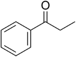 Skeletal formula of propiophenone