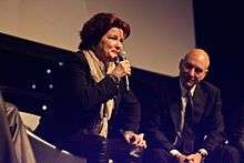 Mulgrew with Patrick Stewart appearing at Destination Star Trek London in 2012.