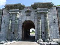 View of the gate of the Quebec Citadel
