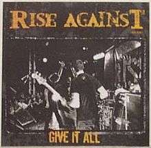 Cover art for the single "Give It All" by Rise Against.
