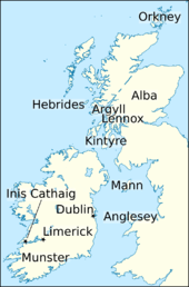 Map of Britain and Ireland