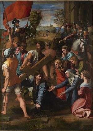 Raphael painting of Christ Falling on the Way to Calvary from 1514-1516