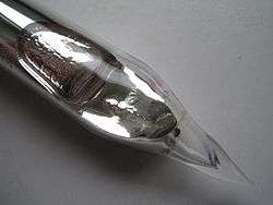 Image: Rubidium metal in a glass ampoule