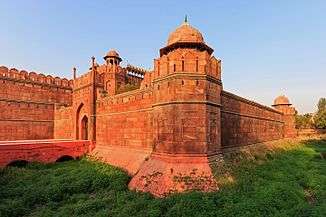 Red sandstone gate of the fortress