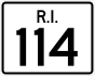 Route 114 marker