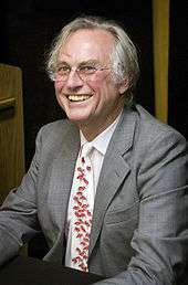 Evolutionary biologist and humanist Richard Dawkins at a book signing in October 2009.