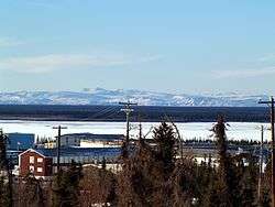 View of Richardson Mountains from Inuvik