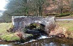 Small stone bridge over a stream