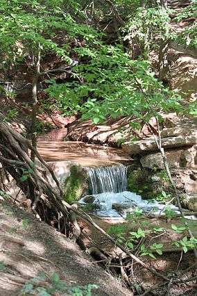 A photo of a stream in Roman Nose State Park