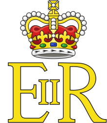 royal cypher consisting of a Crown above the initials E and R with the figure 2 (in Roman numerals) between them