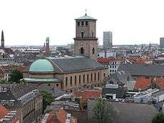 A building. "Vor Frue Kirke" (completed 1829) The Lutheran Catedral in Copenhagen.
