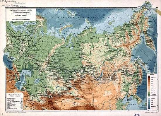 A map of Russia by Shokalsky