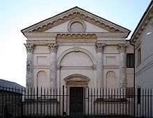 The emphatically classical church façade of Santa Maria Nova, Vicenza (1578–90) was designed by the influential Renaissance architect Andrea Palladio.