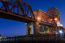 Salmon Bay Bridge At Night