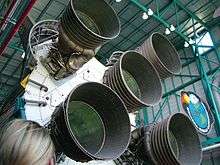 The Saturn V rocket engines.