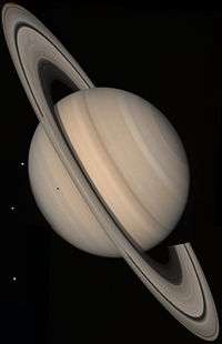 Voyager 2 Saturn approach view