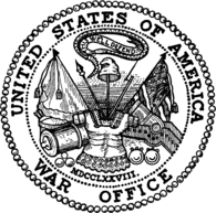 Black and white image of War Department seal prior to 1947. Later a color version was used for the Department of the Army.