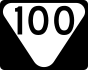 State Route 100 secondary marker