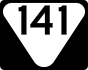 State Route 141 marker
