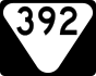State Route 392 marker