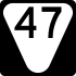 State Route 47 secondary marker