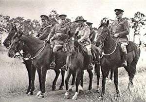 Group of senior military officers on horseback