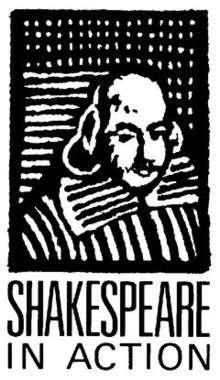 Black and white cartoon of William Shakespeare.